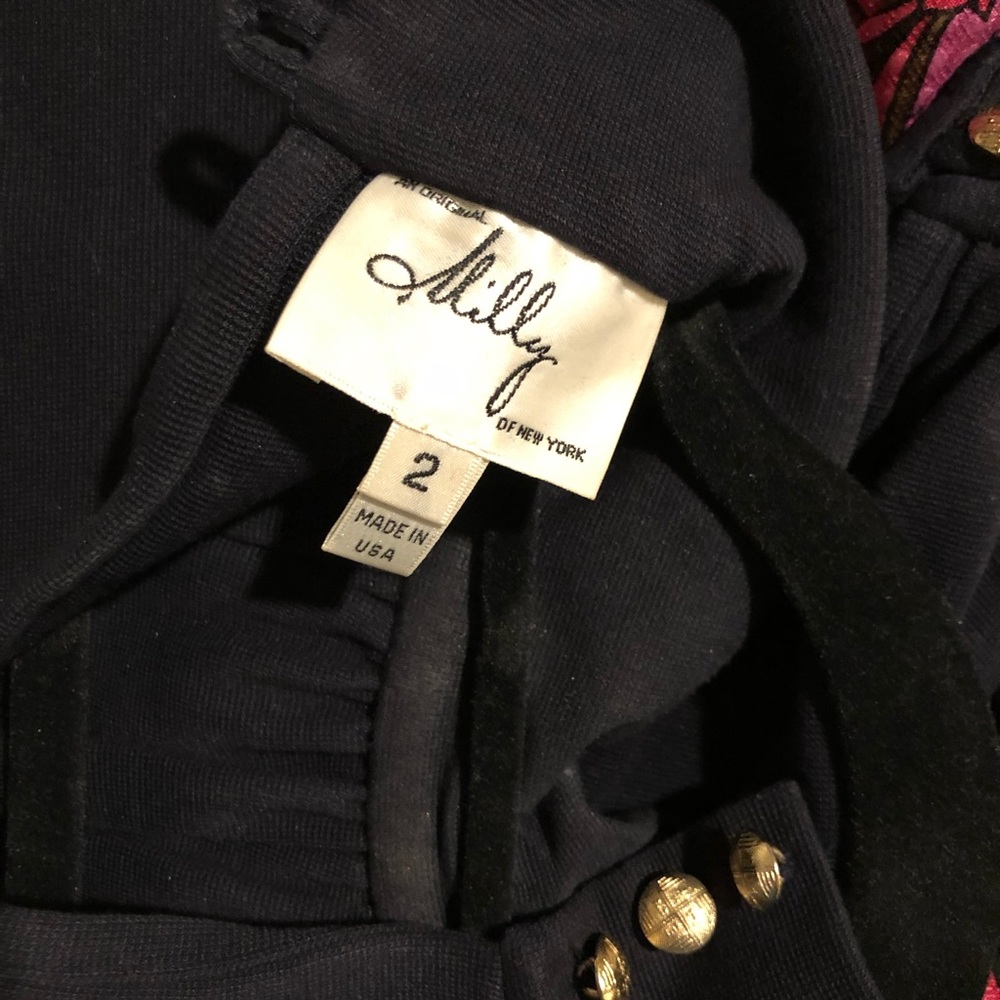 Milly dress size 2.  TTS.  Stretchy thicker too w silk lined skirt straight